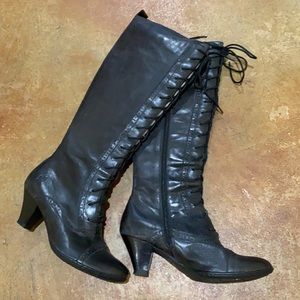 Born Tall Women’s Black Leather Boots sz 7.5